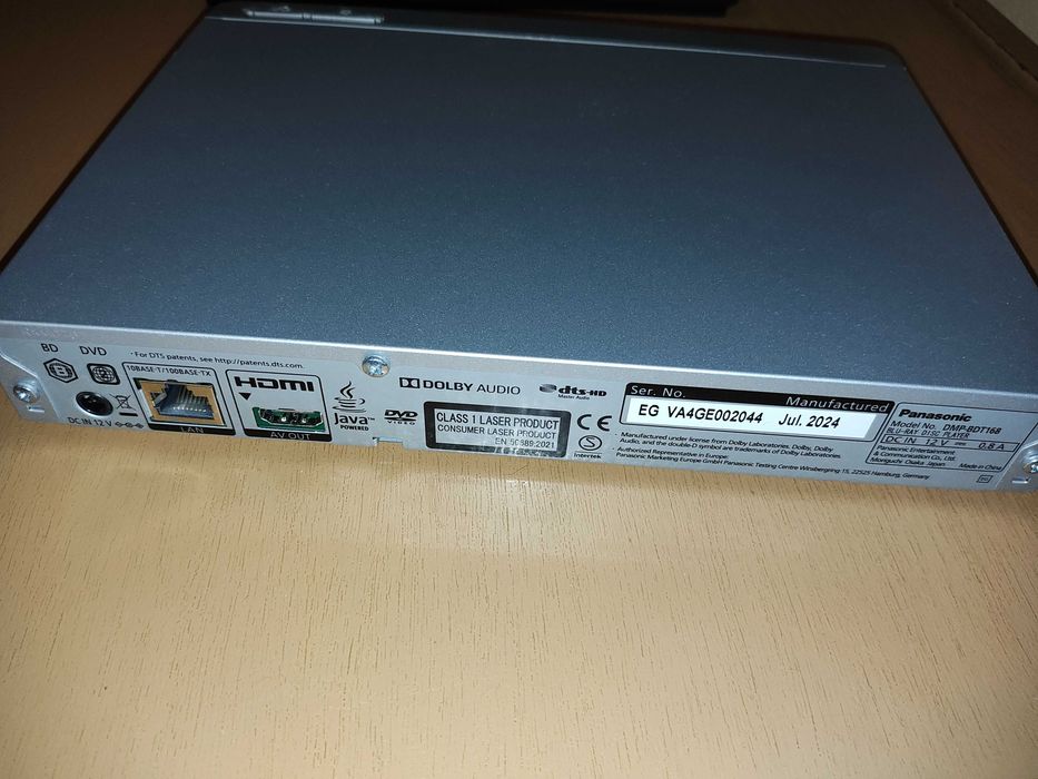 Blu-ray плеър Panasonic DMP-BDT168