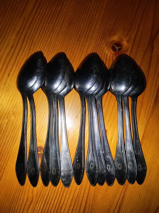 12 броя големи лъжици българско производство от соца
