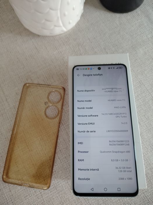Huawei Nova 11i, in perfectă stare estetică și de funcționare.