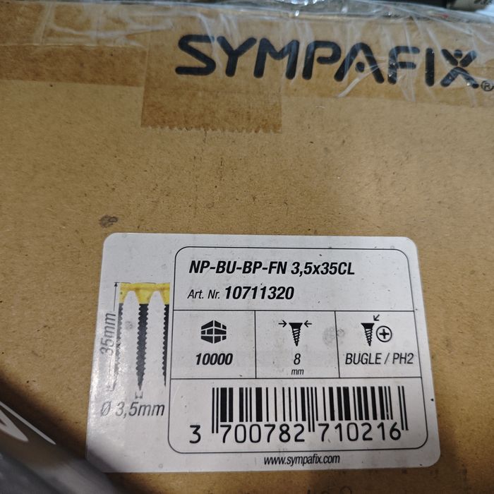 Knauf Кнауф Sympafix Рапид видия на лента 35мм ситна резба метал  и 25мм едра резба  дърво