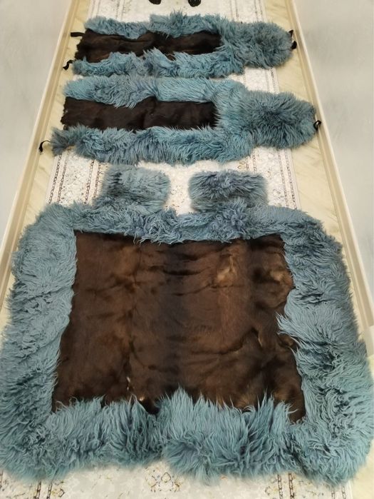 Меховой чехол для автомобиля комплект