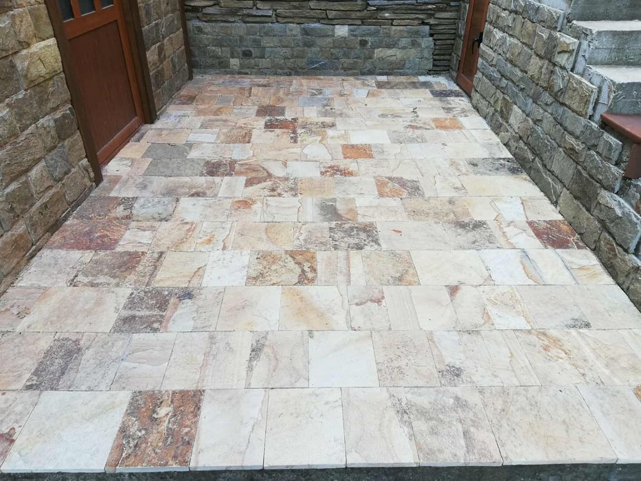 Естествен камък гнайс за облицовка ,настилка декорация