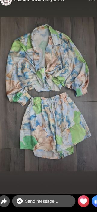 Прекрасен сатенен сет 2 части