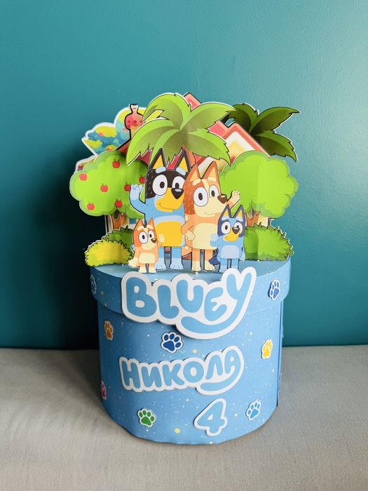 Картонена торта Блуи Bluey