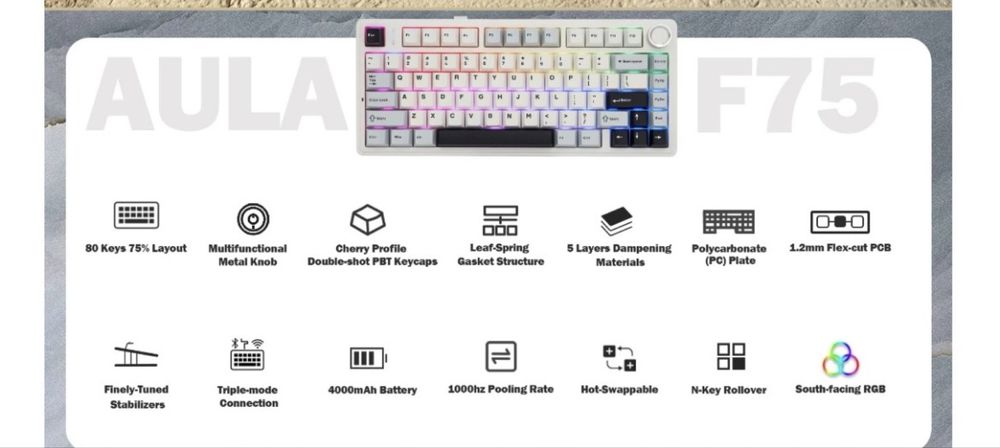 Tastatura gaming Aula F75