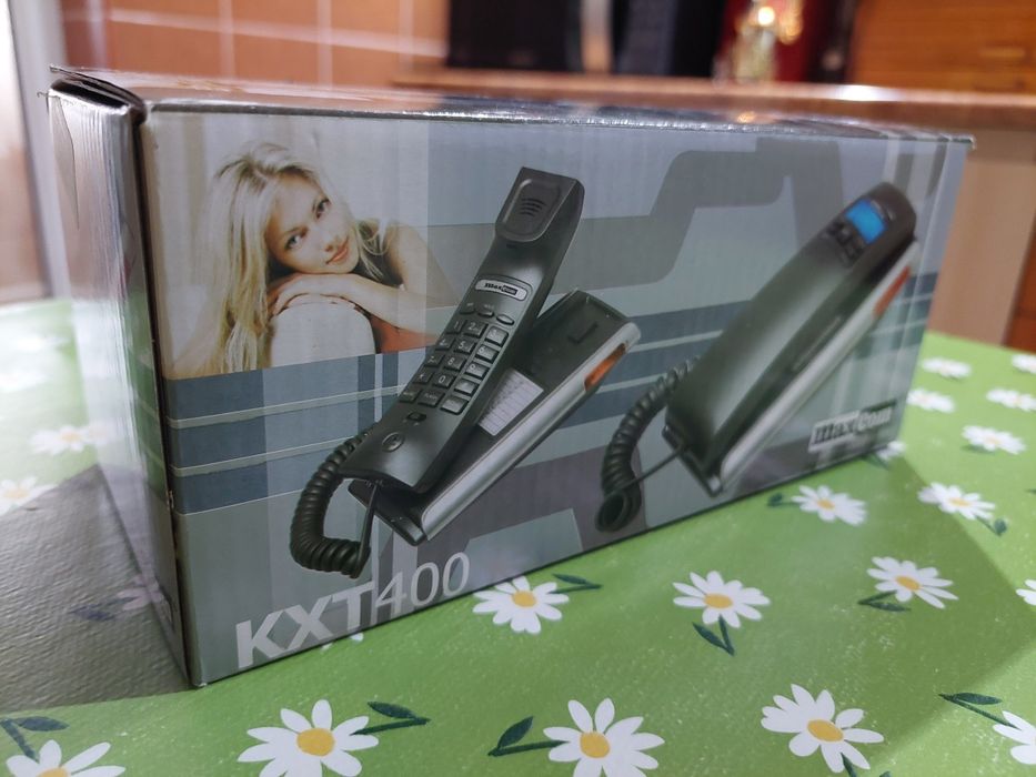 Telefon cu fir MaxCom KXT400, Grey