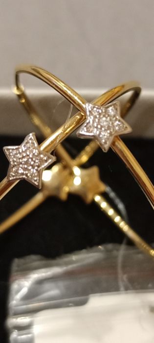 Серьги белое золото