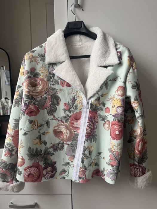 Дизайнерская дубленка укороченная