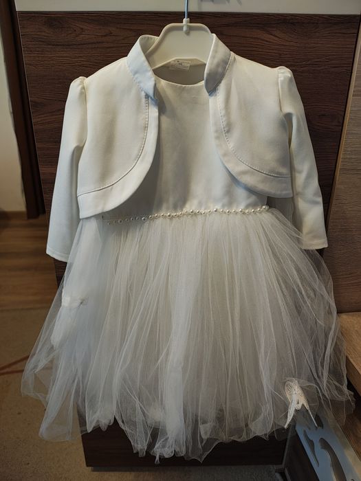 Rochie albă fetiță, mărime 98