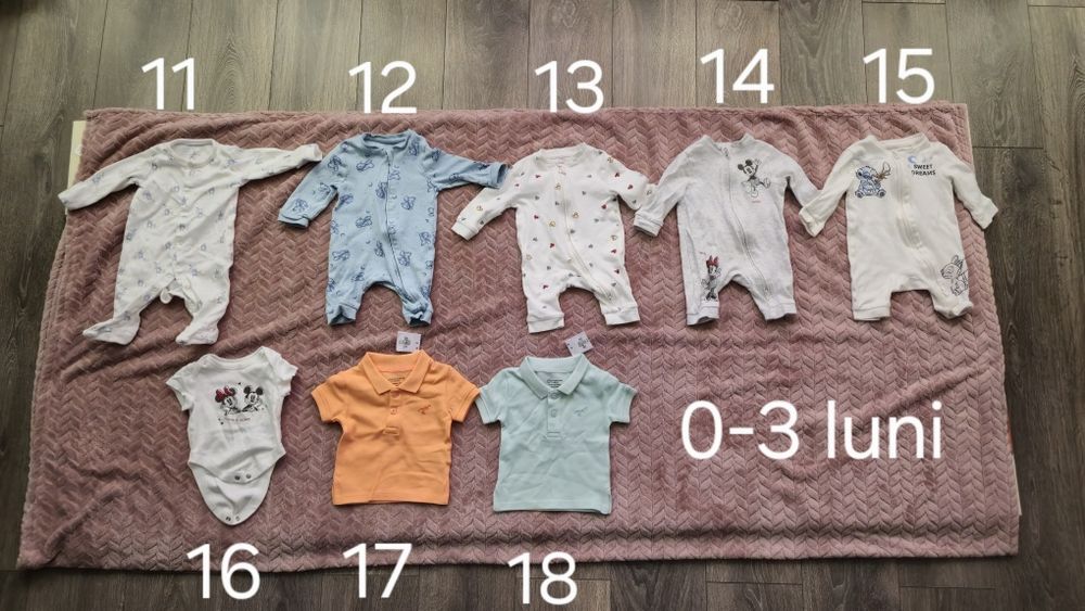 Haine bebelusi 0-6 luni noi și second-hand din Anglia