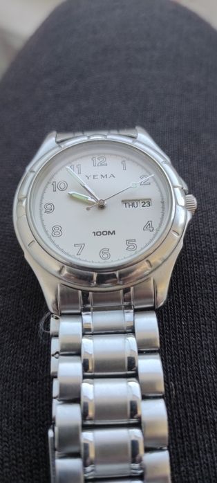 Супер Рядък YEMA Marine 100m – Seiko Era – Сапфир кристал и масивна ZRC верижка