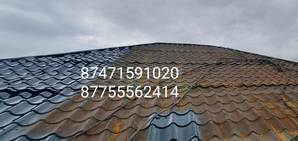 Покраска крыш фасада