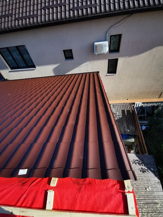 Tigla metalica jgheaburi burlane reparatii acoperis garduri terase