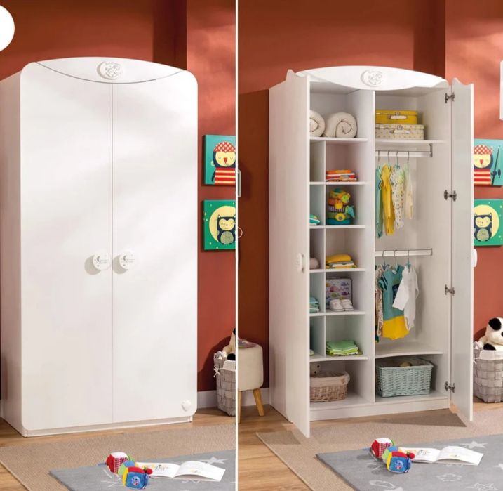 Детски двукрилен гардероб Baby Cotton МНОГО ЗАПАЗЕН !!!