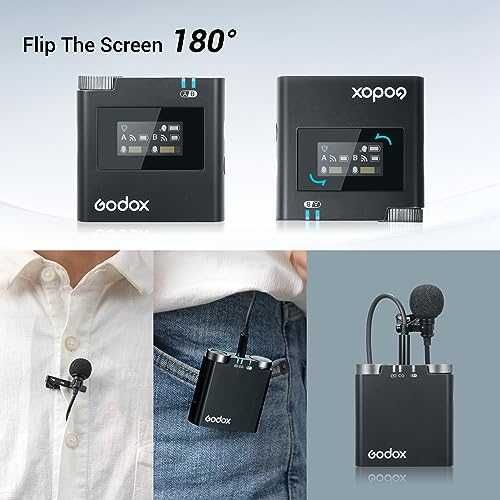 Нов GODOX Virso M2 Лаважен Микрофон с Шумоподтискане за видео влог