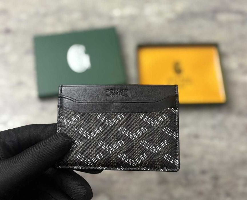 Portofel Goyard Cardholder Negru, din Piele Texturată