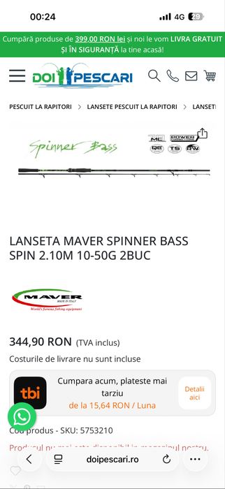 Lansete / mulinete spinning - Maver -Daiwa
