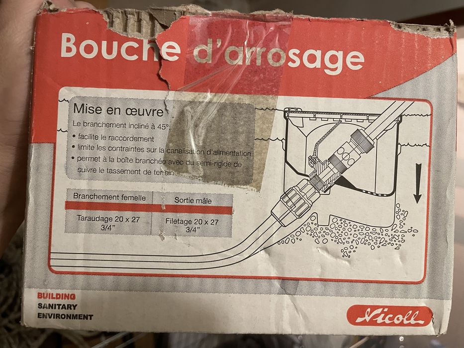 Кутия за вграждане с кран за градина