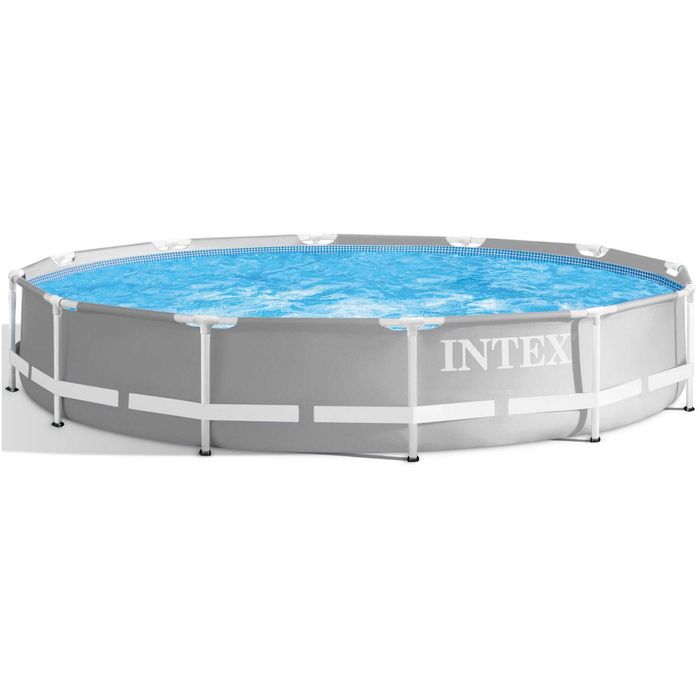 Piscina rotunda cu cadru metalic Prism Frame Premium Intex 26712NP, D366xH76 cm, include pompa cu filtru 28604 (2.006 l) - RESIGILAT