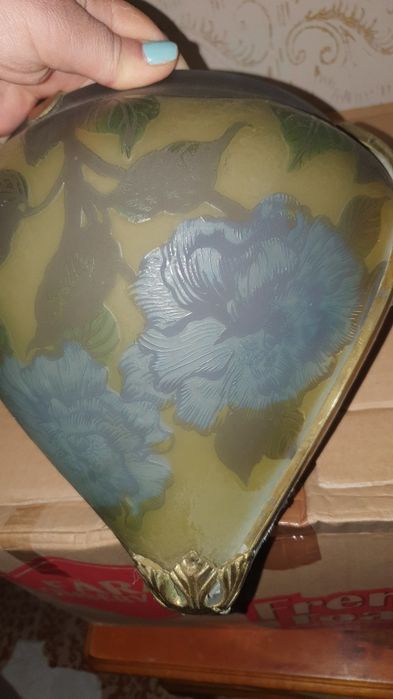 Set de 2 aplice din sticla tip Galle