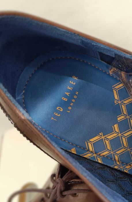 Pantofi derby 41.5 42 premium Ted Baker London Noi piele naturala moal
