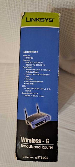 Linksys broadband router 2.4GHz 802.11g