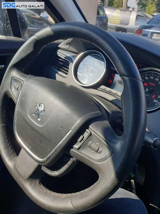 Volan Piele 3 Spite Comenzi FARA Airbag Peugeot 508 2010 - 2018 (Uzura Piele) [Q5842]