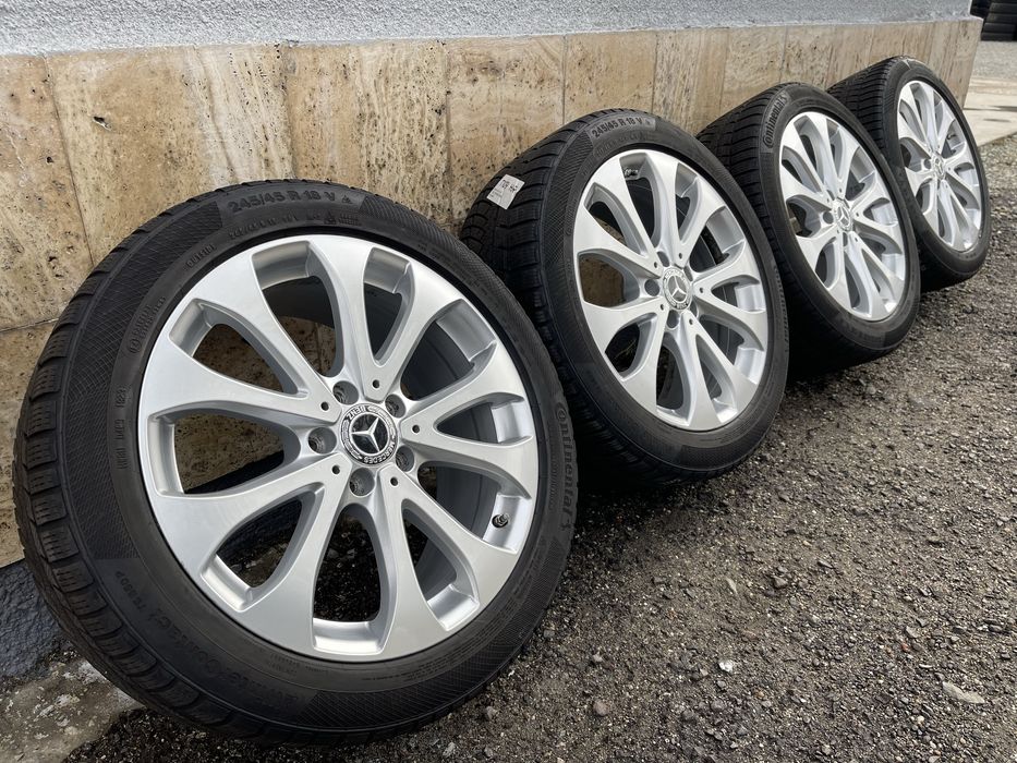 Jante Roti Mercedes E Class W213 Anvelope iarna 245 45 R18 originale