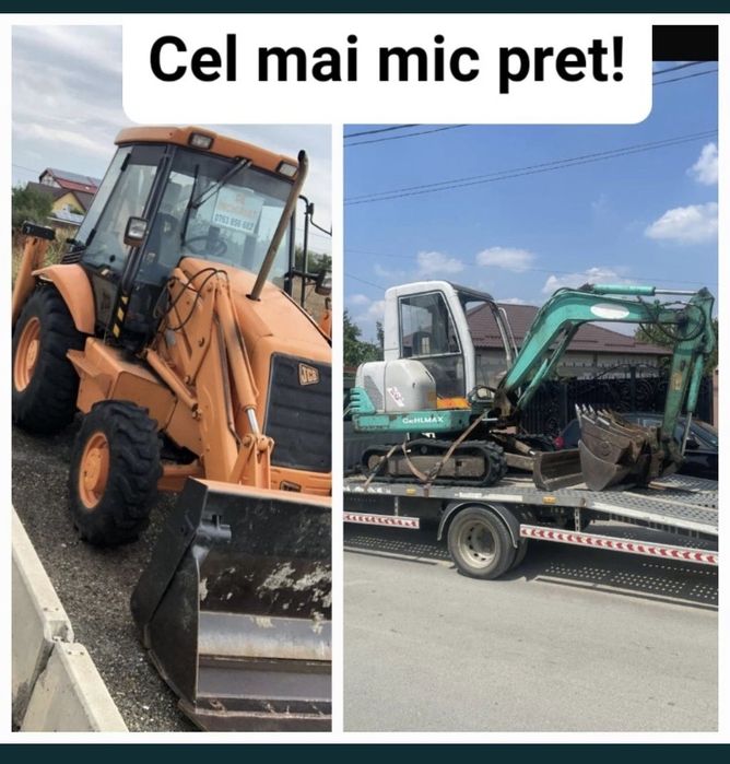 Miniexcavator/Buldoexcavator de închiriat