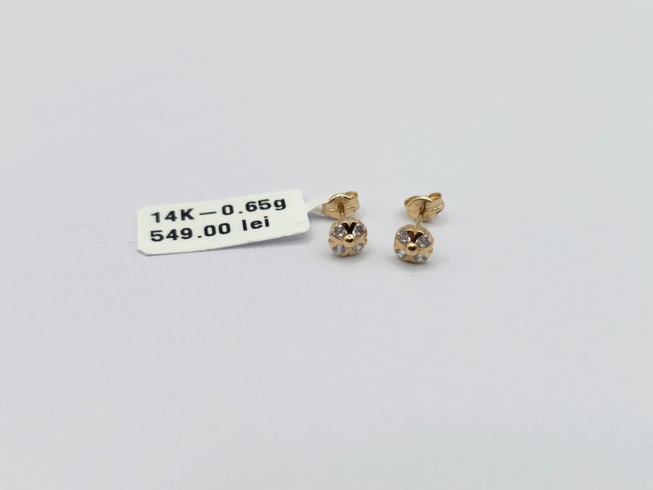 Bijuteria Royal cercei din aur 14K 0.65 gr
