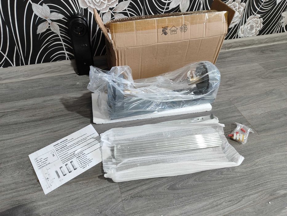 ПРОМО ! GOLD Луксозна стенна лампа с кристални абажури !