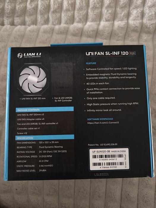 Вентиляторы для корпуса Lian LI Uni Fan Sl-Inf 120