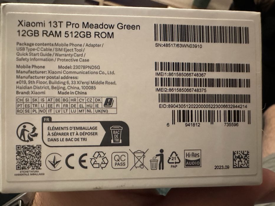 Xiaomi 13T PRO 12 GB/ 512GB