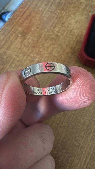 Vând Inel Cartier Love – Aur Alb 18K (53) + Cutie Originală