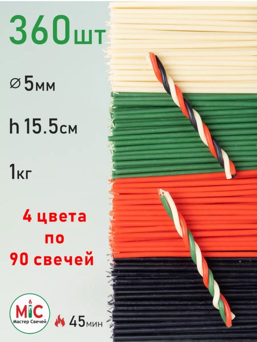 Свечи восковые 30тенге