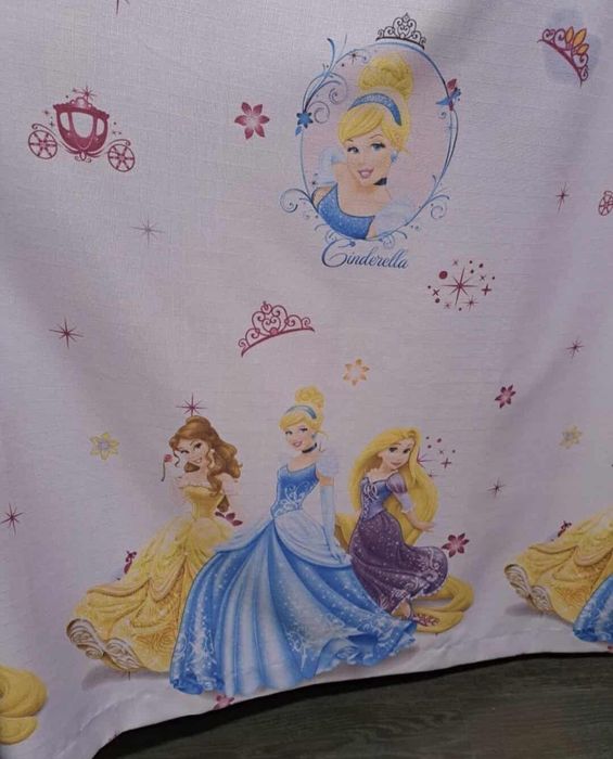 2 perdea și 3 draperie, elegante, camera fetita roz mov cu printese
