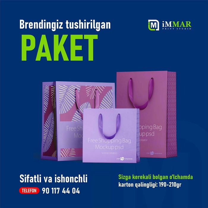 Flayer va barcha turdagi sifatli poligrafiya mahsulotlari