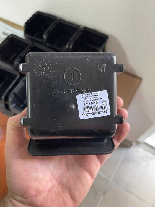 Cutii stivuibile pentru depozitare Hünersdorff, 25 buc, cutii prezentare – dimensiunea 1 – Fabricate din polipropilenă (PP) rezistentă la spargere