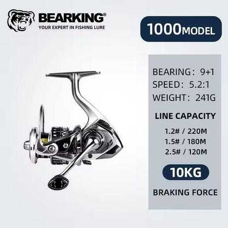 Макара с преден аванс Bearking 1000/5.2:1/9+1/10кг НОВА!