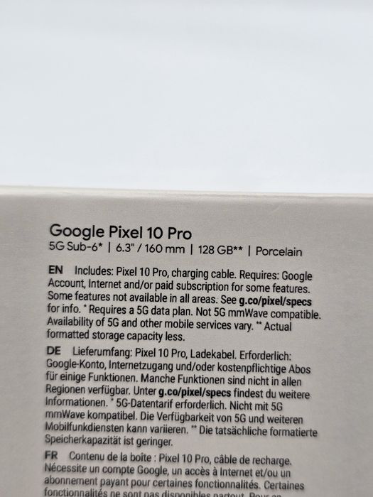 Google Pixel 10 Pro, 128GB, 16GB RAM, 5G, Porcelain, SIGILAT