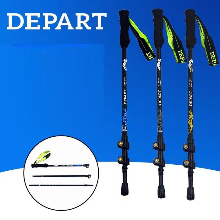 DEPART ультралёгкие надежные карбоновые трекинговые палочки на клипсах