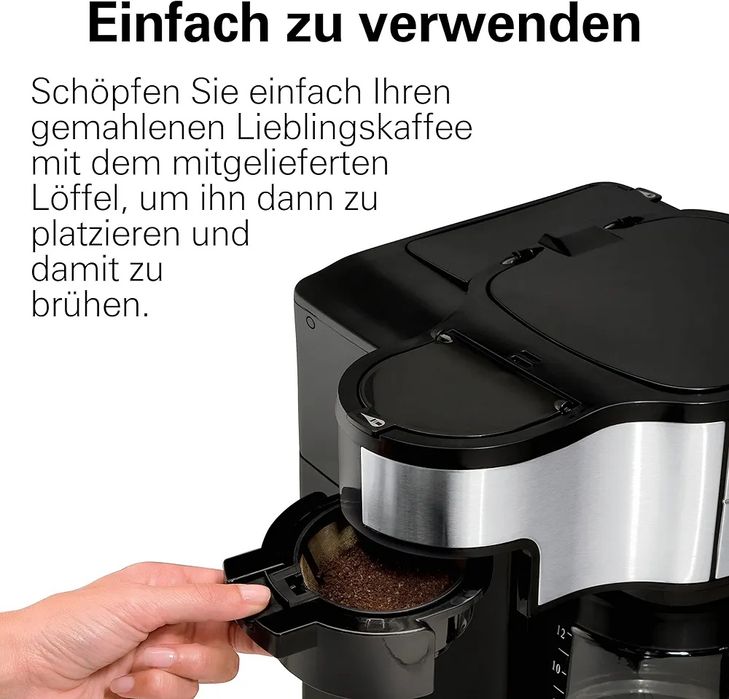 Шварц Кафе машина Hamilton Beach с двойна система за приготвяне, 1,8L