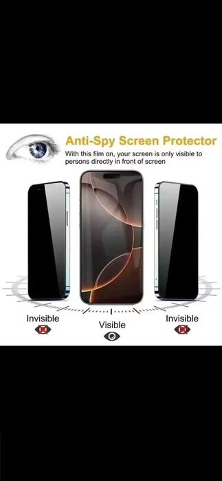 Стъклен протектор Iphone 15 Pro Max Matte Anty-Spy No Fingerprints