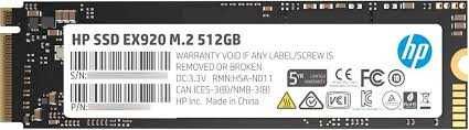 SSD 512GB HP EX920 slot m.2 NVME PCI Express 3.0 x4 2YY46AA Sigilat