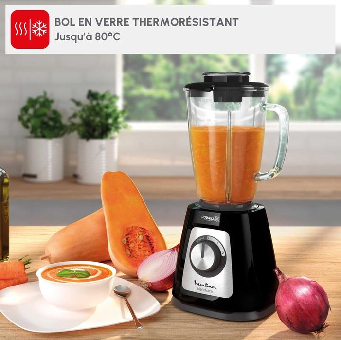 Блендер Moulinex BlendForce Glass 800W, Стъклена кана