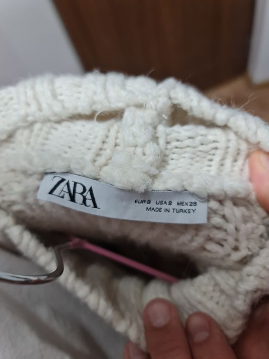 Pulover Alb Zara