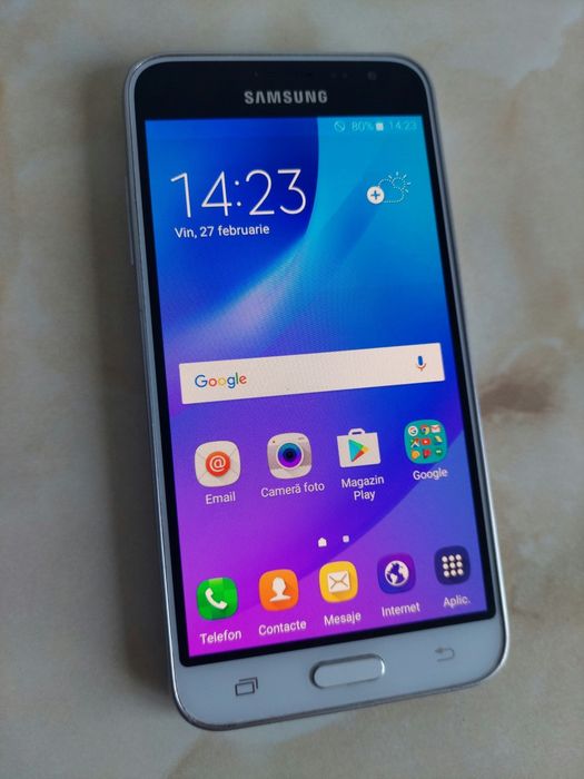 Vând Samsung Galaxy J3 alb, fără probleme, NEcodat //poze reale