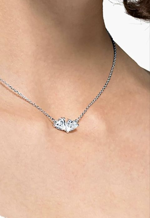 Swarovski Колие- Heart, White, rhodium plated със сертификат