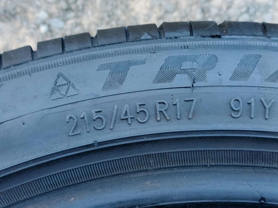 215/45/17 пара летних шин