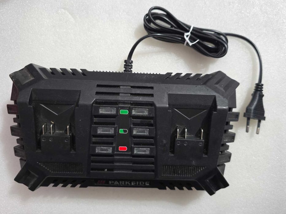 Incarcator dublu rapid Parkside PDSLG 20 B1 20V mufa EU 2 pini 2x4.5A IAN 497645